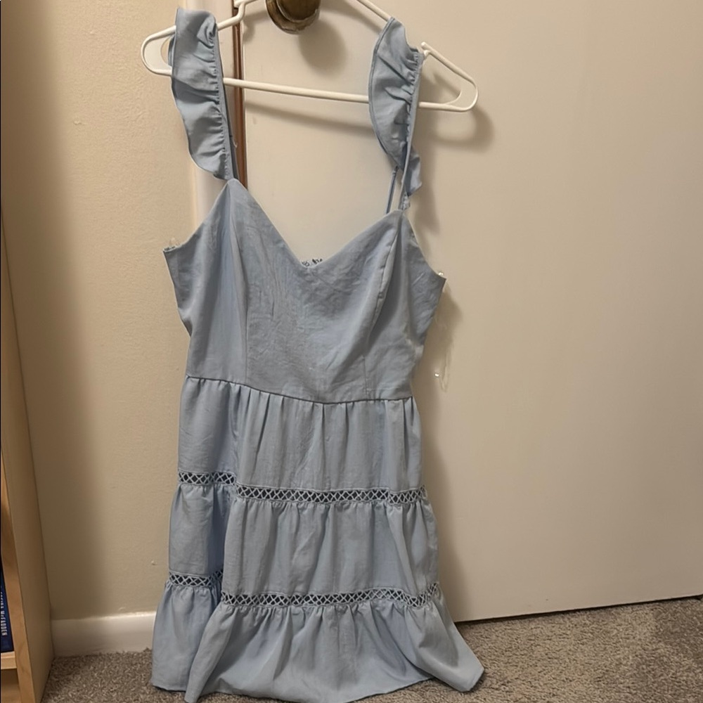 Altar'd State Light Blue Mini Dress